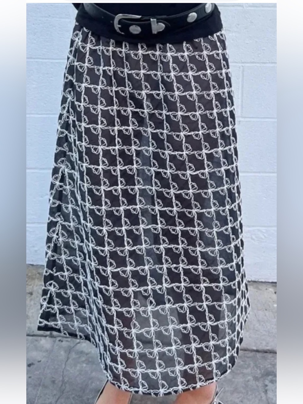 Lisa Says Gah Molly Maxi Skirt in Bows NWT Size M/L